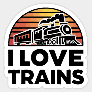 I Love Trains, Train Lover Sticker